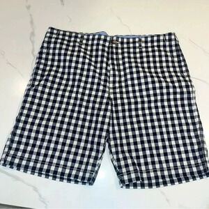 NWOT Navy & White Gingham Flat Front Preppy Tommy Hilfiger Y2K Shorts 40